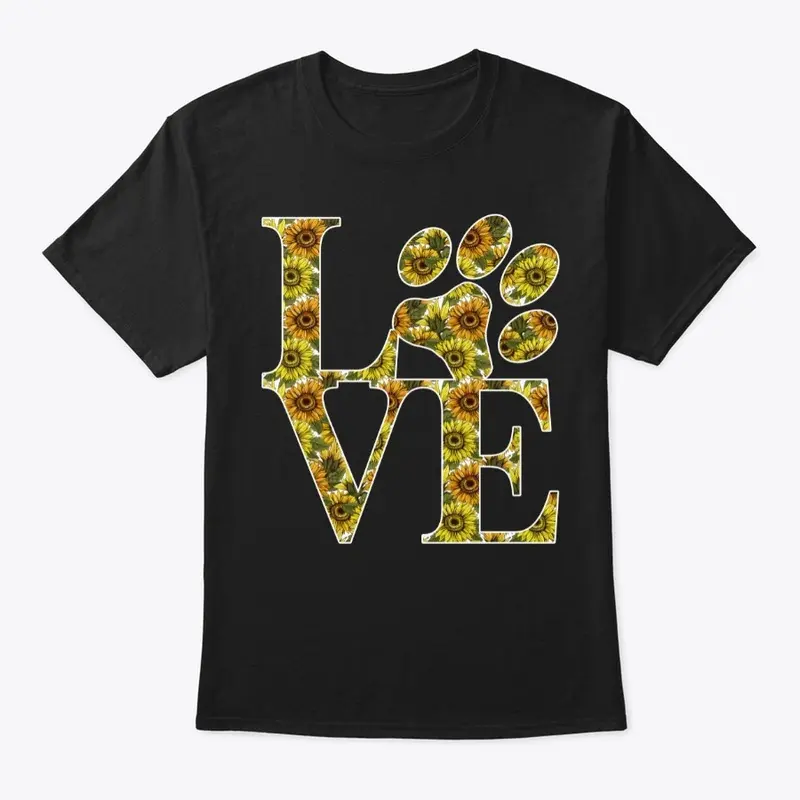 LOVE Sunflower Paw Print